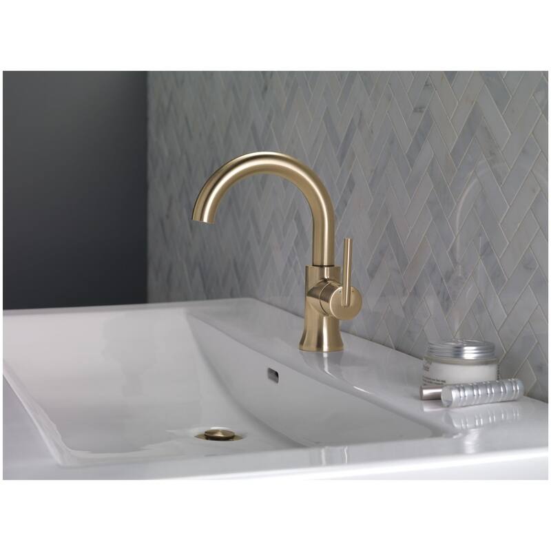 Delta 559HAR-DST Trinsic 1.2 GPM Single Hole Bathroom Faucet with Push
