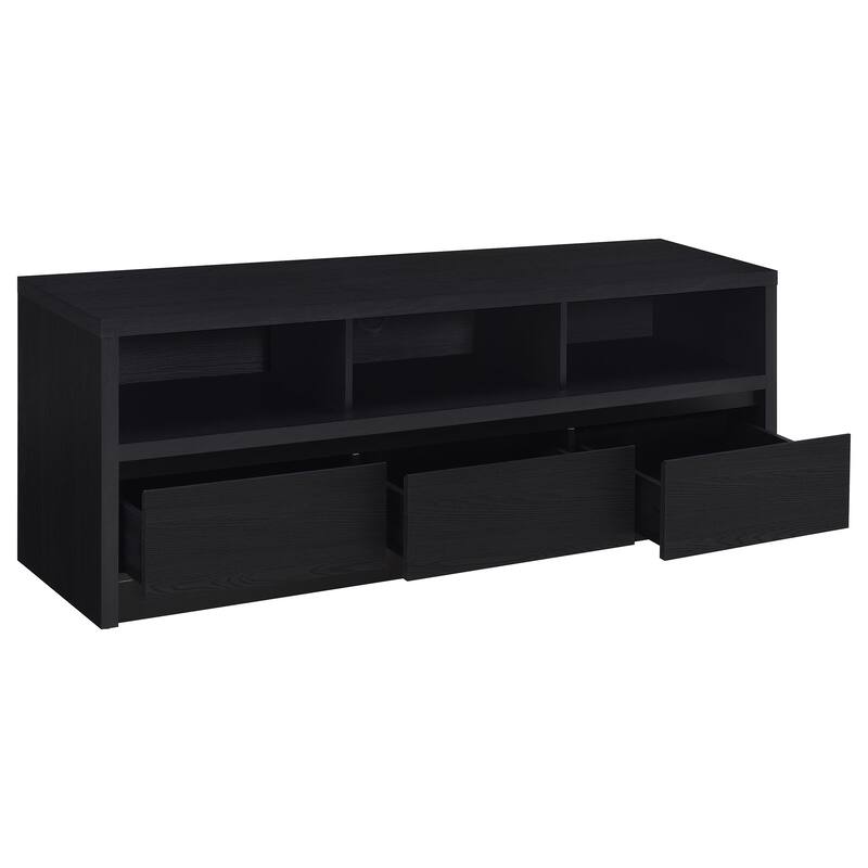 O'Brien Black 3-drawer TV Stand Media Console