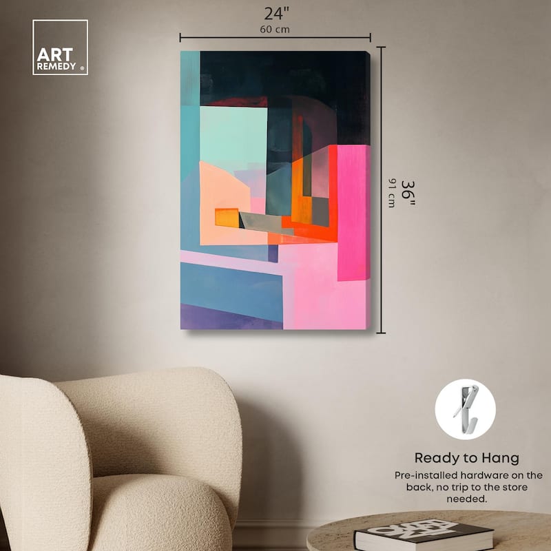 Color Blocks I Canvas by Art Remedy, Gallery Wrapped