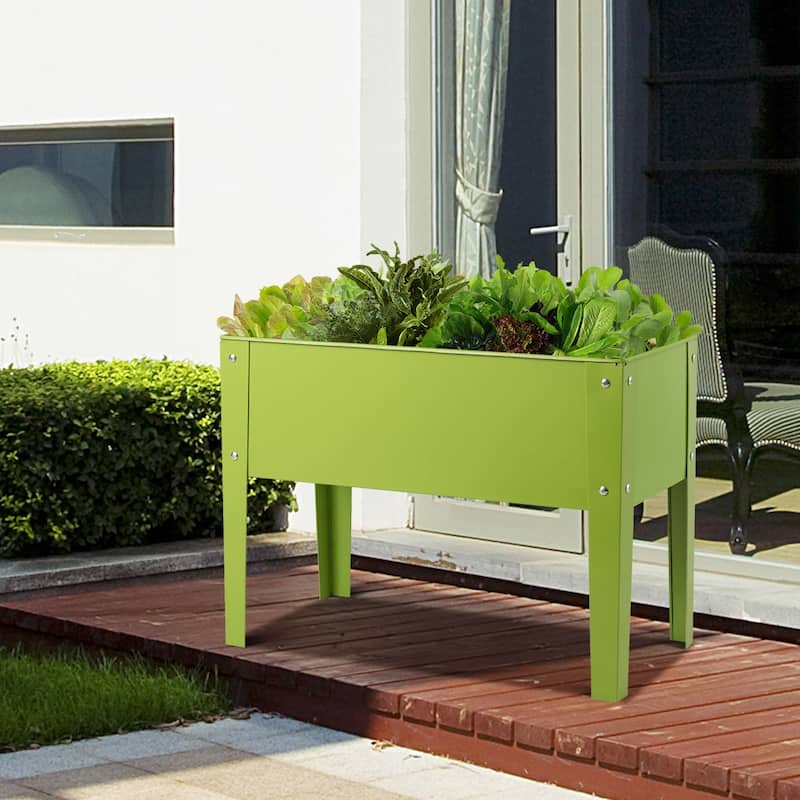 Costway 24'' x12'' Elevated Garden Outdoor Plant Stand Raised Tall