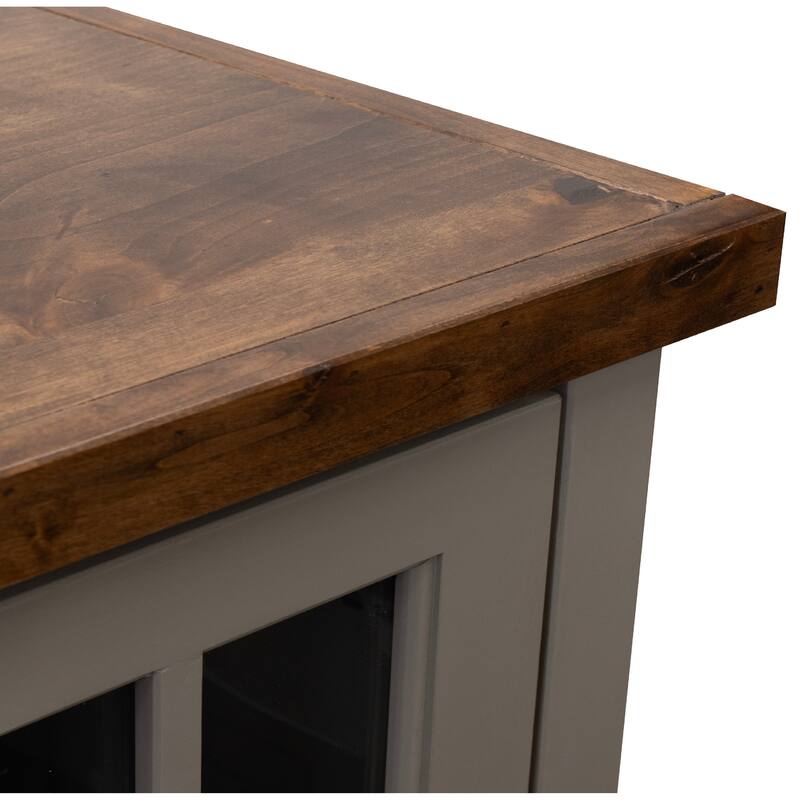 Bridgevine Home Modern Farmhouse 67 inch TV Stand Console for TVs up to 80 inches, No Assembly Required, Two-Tone Finish