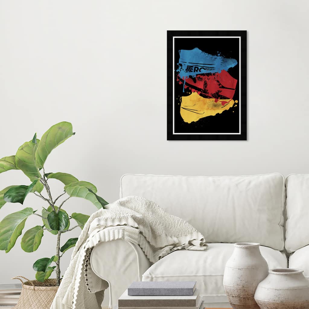 Wynwood Studio Prints Sports and Teams Primary Color Sneakers Blue and Modern & Contemporary Wall Art Canvas Print