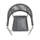preview thumbnail 32 of 32, Furniture of America Holcomb Modern Wicker Rope Curved Patio Dining Arm Chair