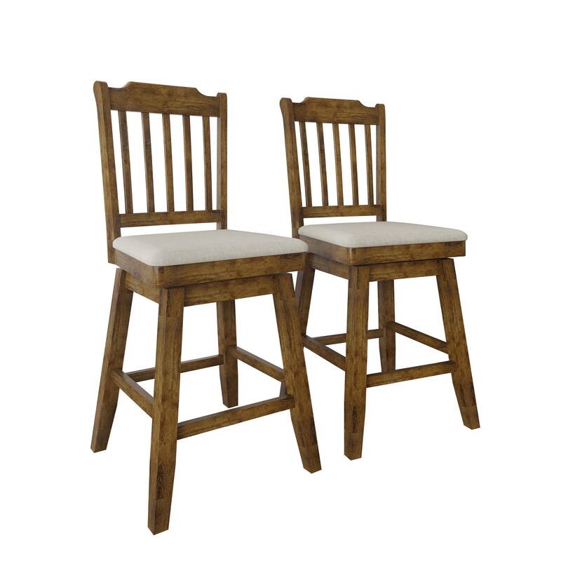 CraftPorch Classic Swivel Counter Chairs with Round Table