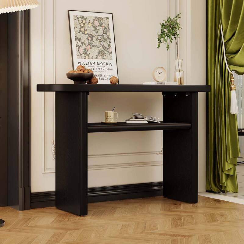 Elegant Minimalist Console Table with Shelf for Entryway