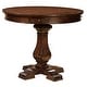 preview thumbnail 1 of 1, Wood Extendable-height Round Dining Table with Drawers Mahogany