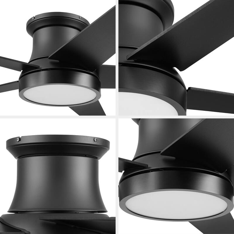 52" Honeywell Tynesdale Contemporary Ceiling Fan with Color Changing Light, Remote Control - 52 Inches