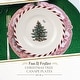 preview thumbnail 2 of 5, Spode Christmas Tree Set of 4 Peppermint Canape Plates - 6.5" D