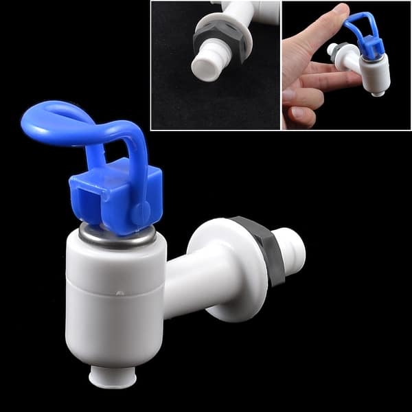slide 2 of 2, Push Style Grip Blue White Plastic Faucet Tap for Water Dispenser - Blue White