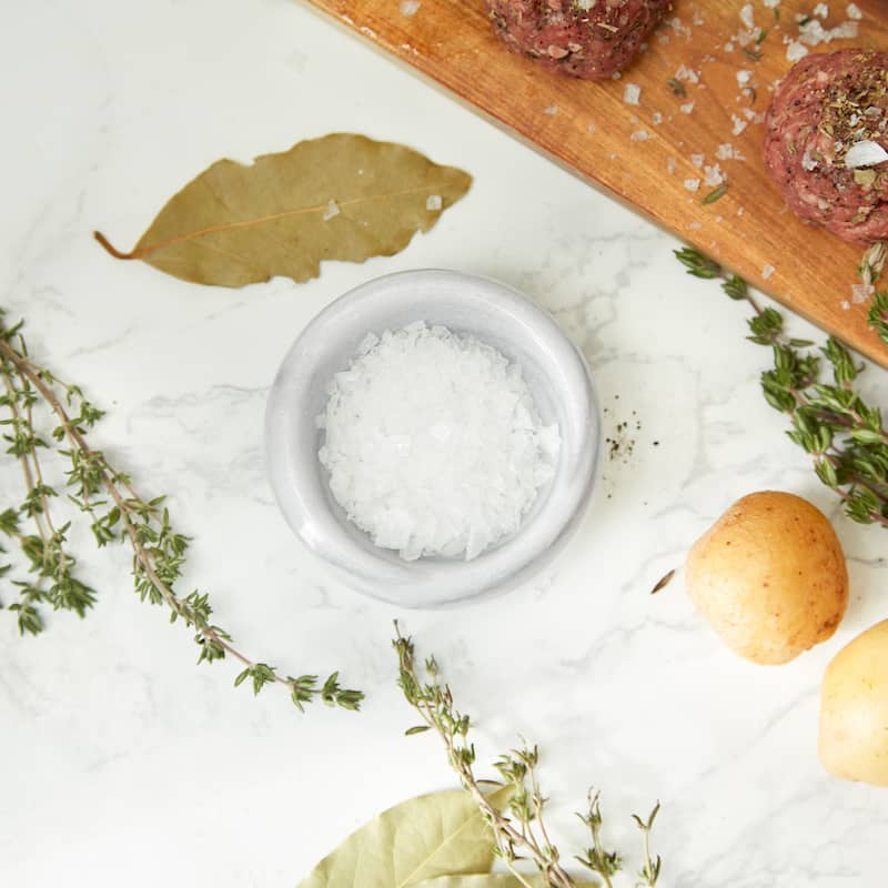 1-Ounce Marble Herb and Salt Bowl Select Black or White