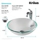 preview thumbnail 32 of 33, Kraus Glass Vessel Sink, Bathroom Faucet, Pop Up Drain, Mounting Ring