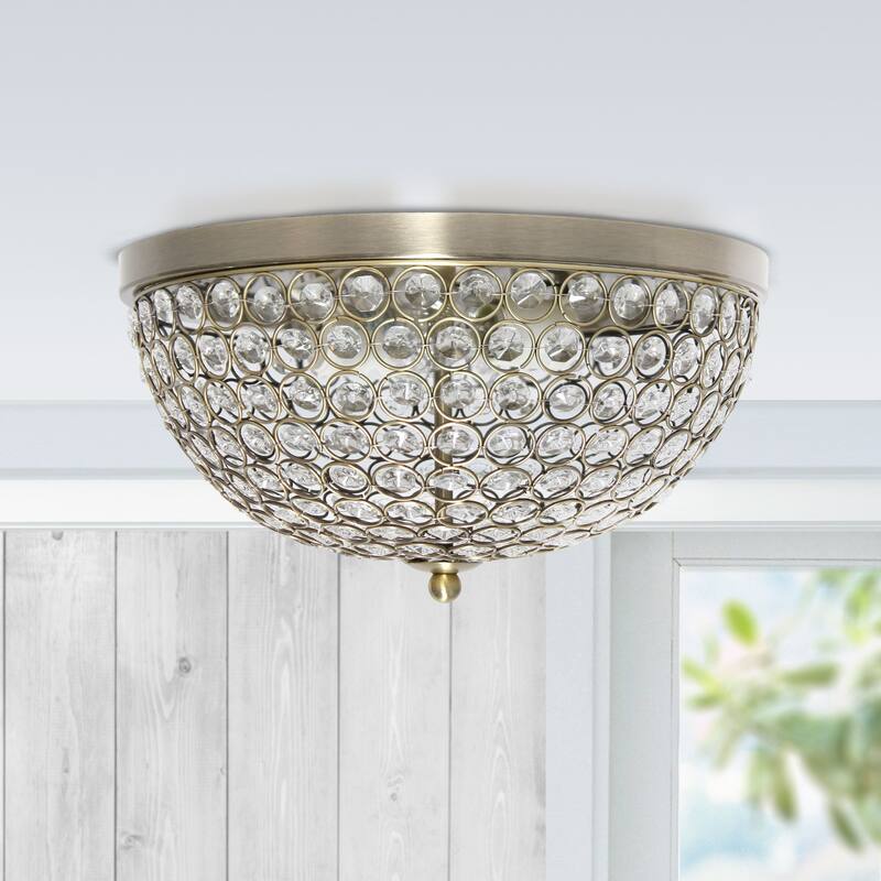 Light Elipse Crystal Flush Mount Ceiling Light