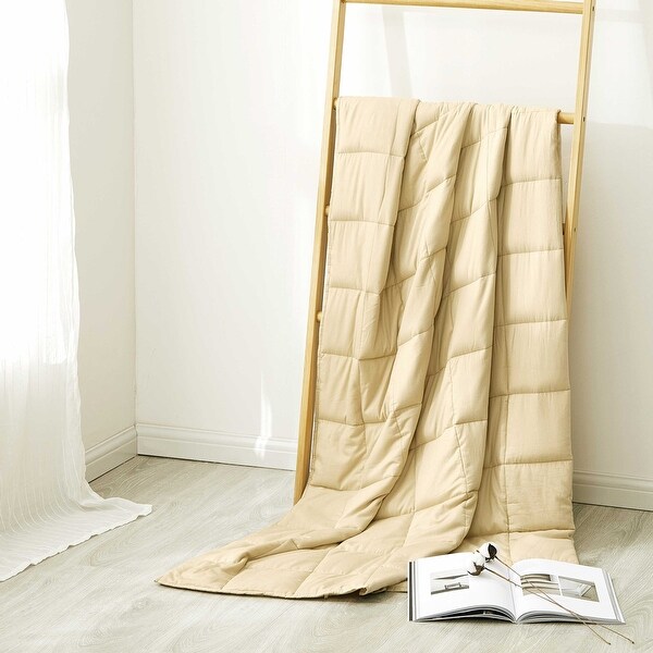 100% Cotton Cozy Weighted Blanket 15 lb 20 lb 48x72 inches - Overstock