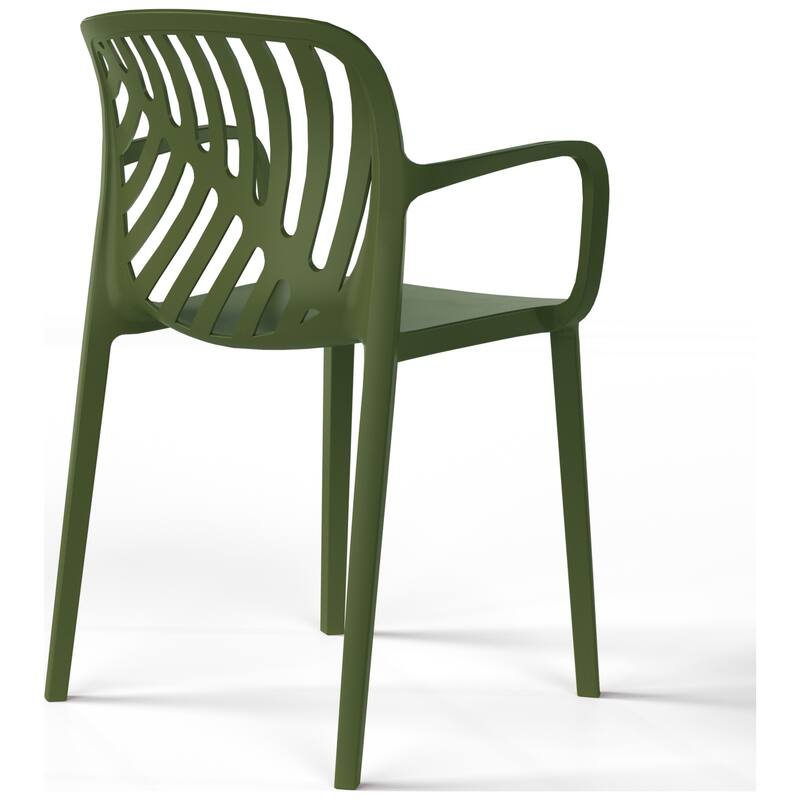 Frond and Form 4-Person Outdoor Patio Square Dining Set