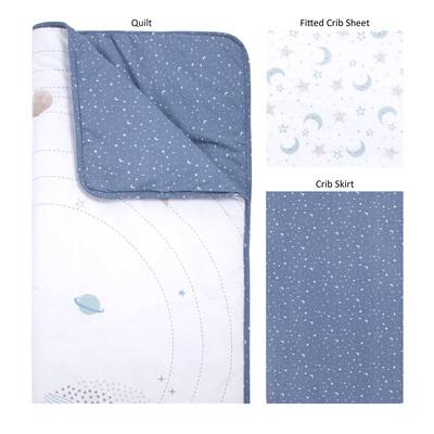 Celestial Space 3 Piece Crib Bedding Set