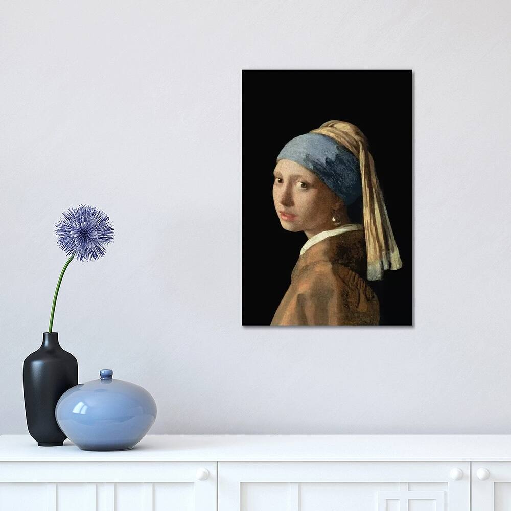 iCanvas "Girl with a Pearl Earring, c.1665-6 " by Johannes Vermeer Canvas Print