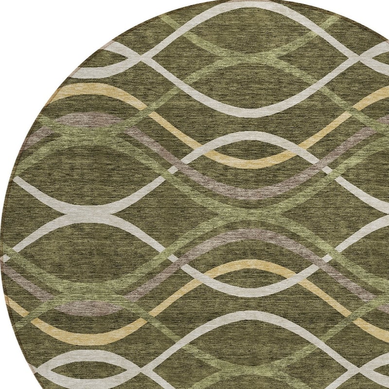 HomeRoots Abstract Transitional Rectangle Outdoor Rug