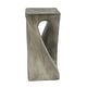 preview thumbnail 50 of 73, Christopher Knight Home - Aurelian Quenby MGO Lightweight Concrete Twist End Table with Wood-Grain Texture