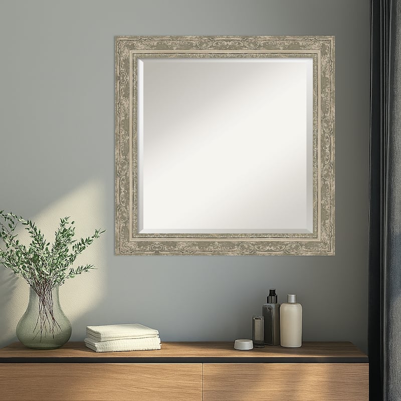 Filigree Beveled Framed Wall Mirror