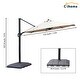 preview thumbnail 34 of 35, Clihome 11Ft Solar Tube Light Aluminum Patio Umbrella with Base