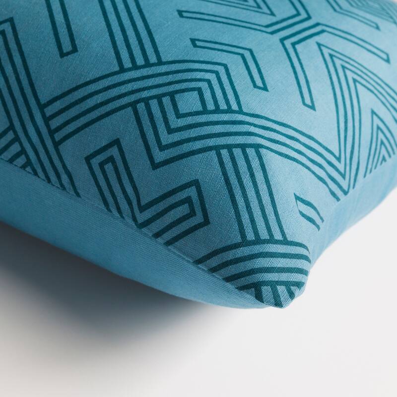 Decorative Asbury Denim 18-inch Throw Pillow Cover