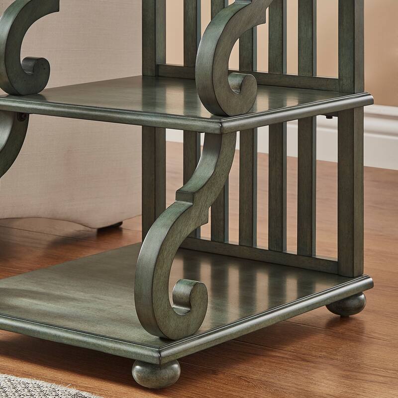 Lorraine Wood Scroll End Table by iNSPIRE Q Classic
