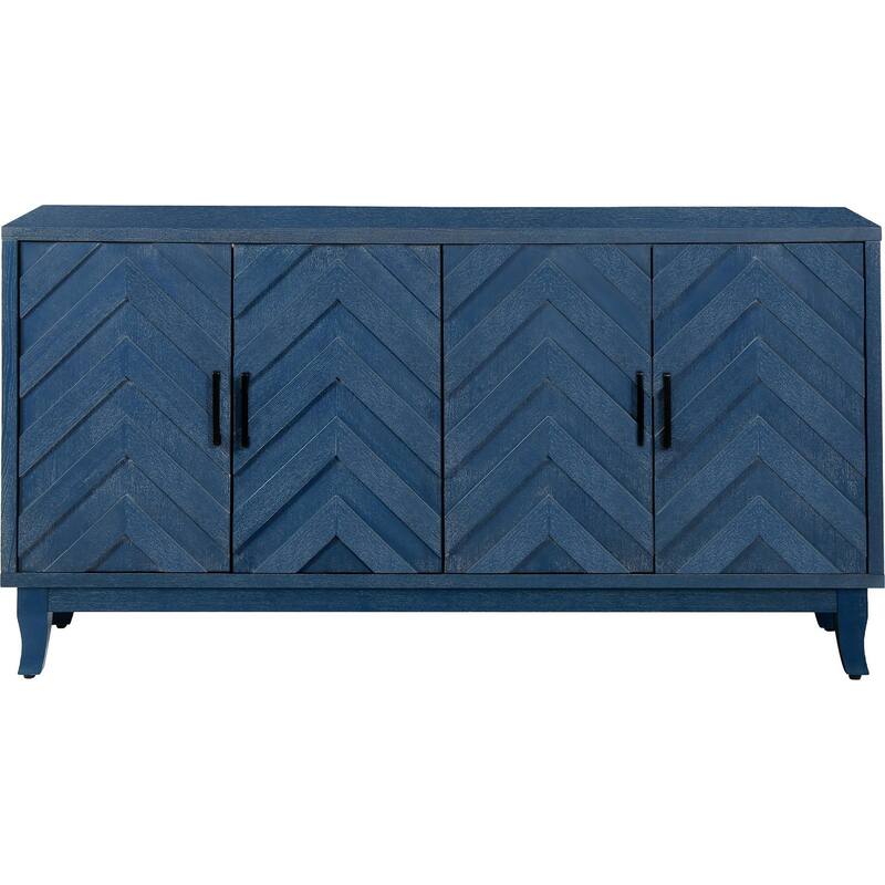  Accent Sideboard Four Doors Storage Cabinet Buffet for Dining Room, Entrance and Hallway