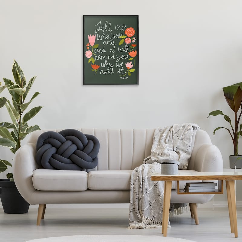 Stupell Inspiring Quote with Florals Framed Giclee Art Design By Mandy Ford Art + Illustration