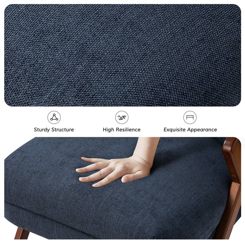 Vivian Mid-century Barrel Chair with a Scalloped Back Set of 2 by HULALA HOME