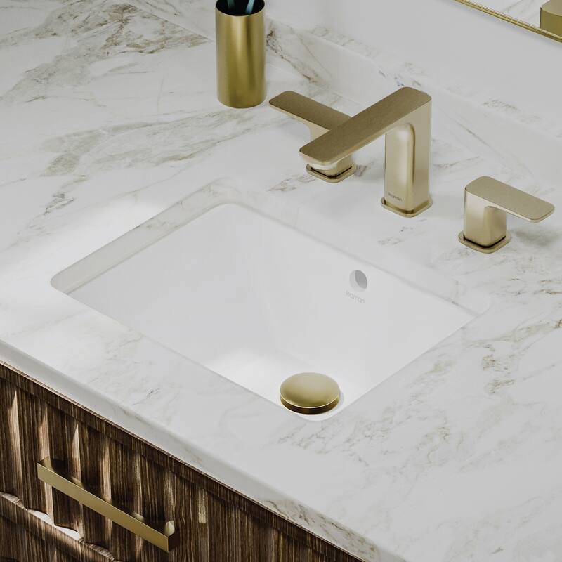 Karran 16-3/4" Undermount Vitreous China Bathroom Sink In White