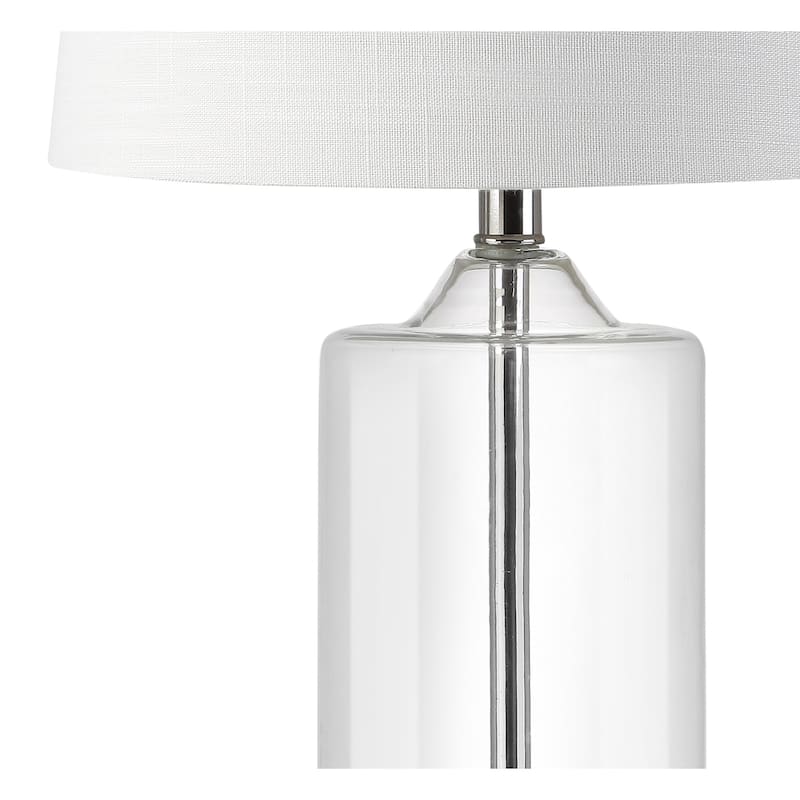 Oslo 25" Glass LED Table Lamp, Clear/Chrome by JONATHAN Y
