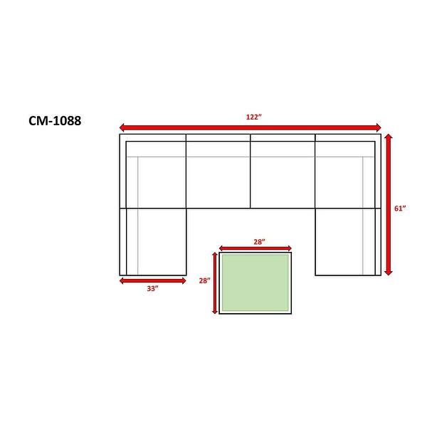 7 Piece Rattan Sectional Seating Group with Cushions Bed Bath