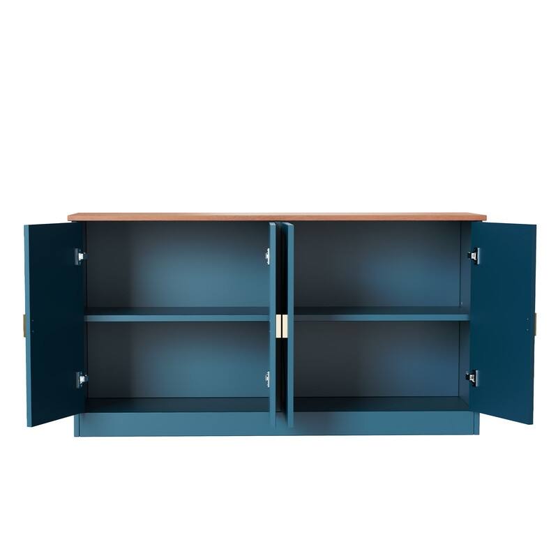 Modern 59" Sideboard, Accent Cabint Credenza TV Stand with Adjustable Shelves