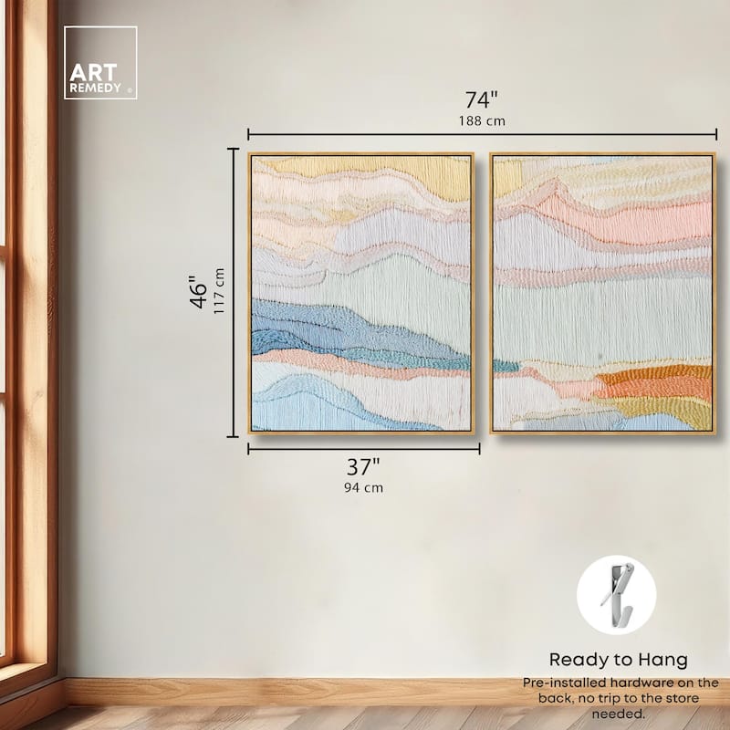 Gentle Breeze II Canvas Set of 2 by Art Remedy