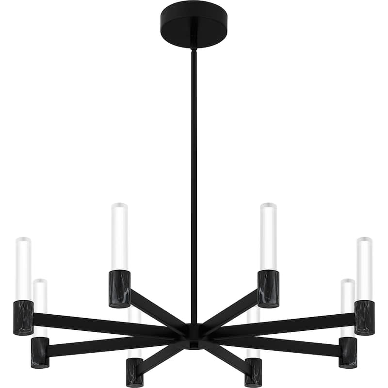 Adler Integrated LED Matte Black Chandelier