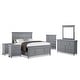 preview thumbnail 12 of 26, Furniture of America Saer 6-Piece Storage Platform Bedroom Set with USB Port