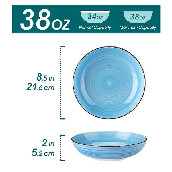 dimension image slide 0 of 2, vancasso Bonita Sturdy Stoneware 6-Piece Bowls Set