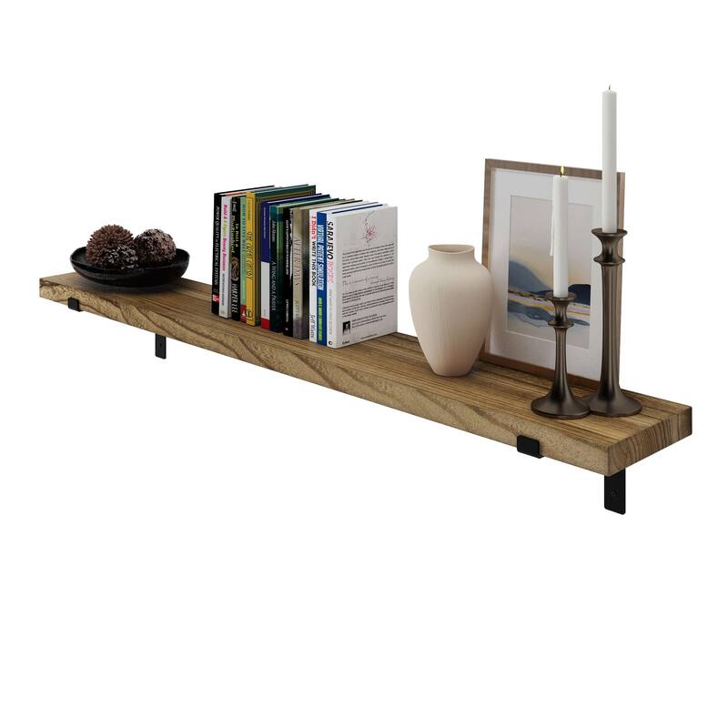 Wallniture Menton 48-60-72-84 inch Long, 9.25" Deep, 1.5" thick Floating Wall Shelf for Wall, Office Decor, Rustic Decor, 1 Pc