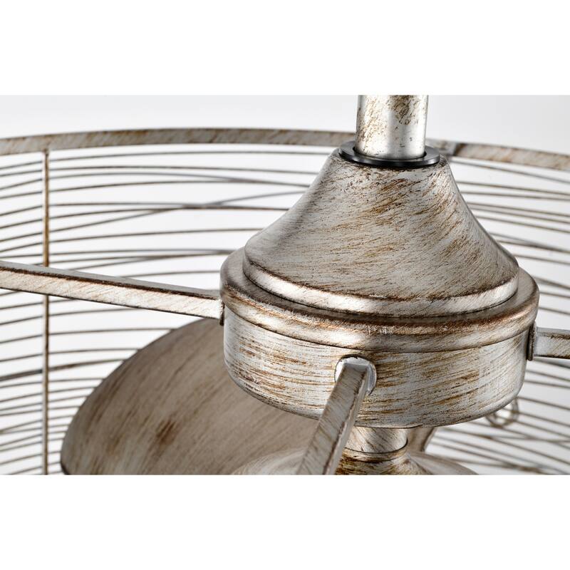 Terrance 23 Inch Antique Finish Crystal Ceiling Fandelier with Remote