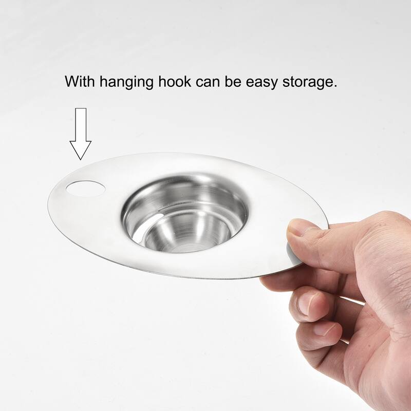 Egg Separator Stainless Steel Egg Yolk Separator Kitchen Baking Tool Egg Shape - Silver