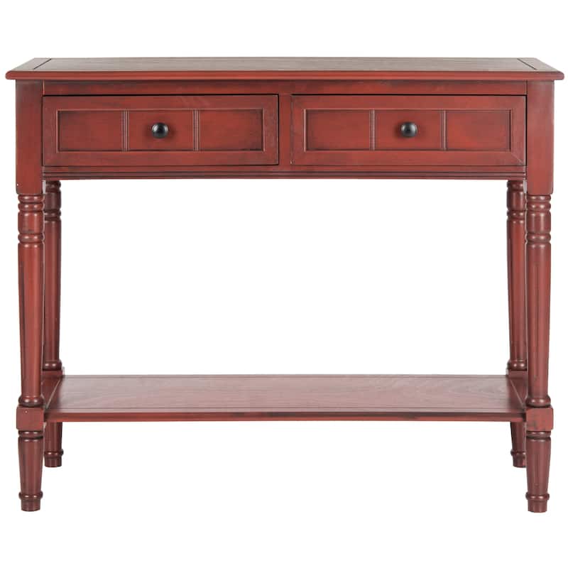 SAFAVIEH Camilla Grey 2-Drawer Console Table - 35.8" x 13.8" x 29.5" - 36"W x 14"D x 30"H - Red