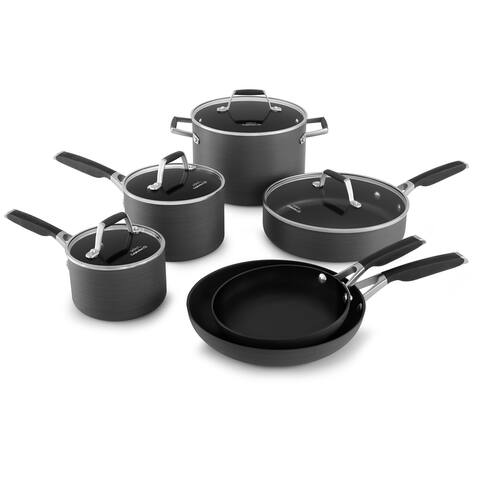 Select by Calphalon Hard-Anodized Nonstick Cookware, 10-Piece Pots and Pans Set