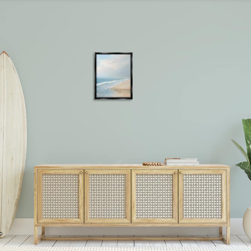 Stupell Serenity Beach View Framed Floater Canvas Wall Art Design By Franklyn Gregory