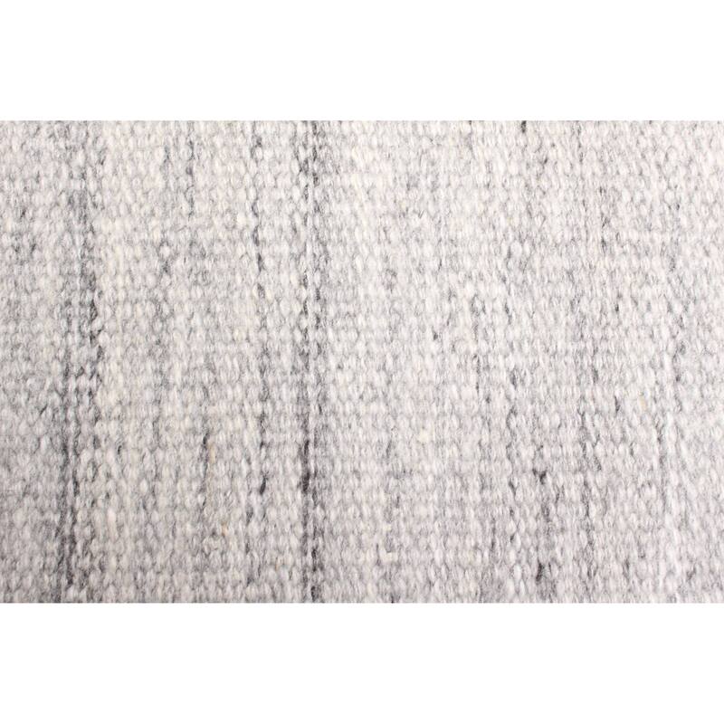 ECARPETGALLERY Flat-Weave Ankara FW Grey Wool Kilim - 5'3 x 7'9