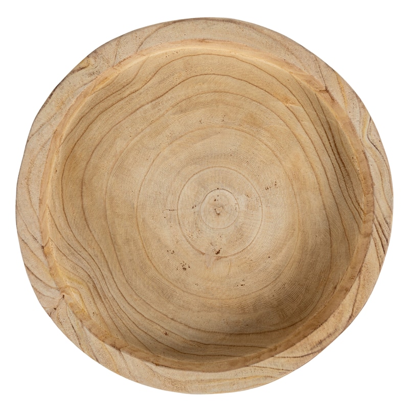 Hand-Carved Decorative Paulownia Wood Tray
