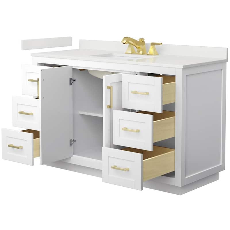 Wyndham Collection WCF292954S-QTZ-US3MXX Miranda 54" Free Standing