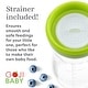 preview thumbnail 5 of 7, Tadpoles 4 oz Silicone Baby Food Dispensing Spoon 2 Pack - Includes Stopper (Green)