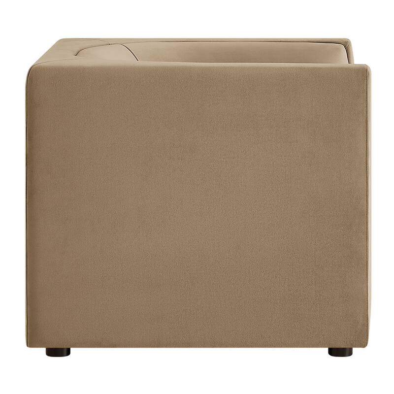 Hilda Curved Back Performance Velvet Armchair