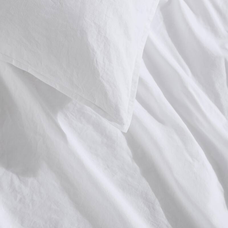Calvin Klein Washed Percale Cotton Solid Comforter Set