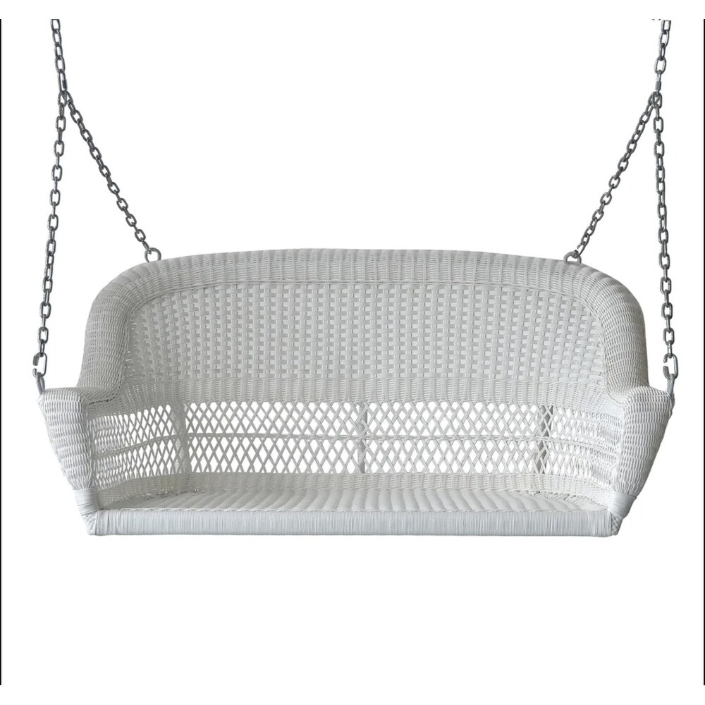 Jeco wicker porch online swing